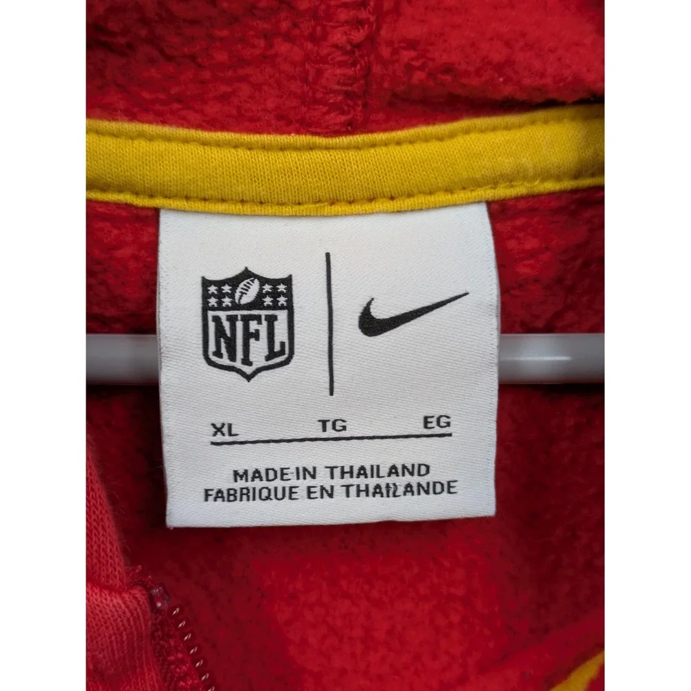Kansas City Chiefs Hoodie Sweatshirt Mens XL Red NFL Football Nike Full Zip